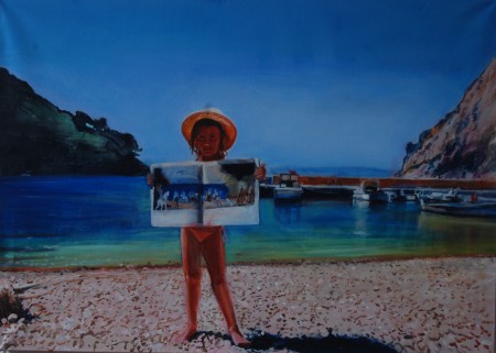 Tengerparti sétalovaglás 100x150cm